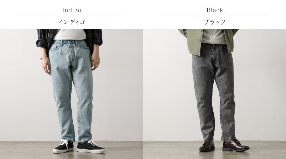 SANCA / 14oz Denim Tapered 5P Pants Ice-washed
