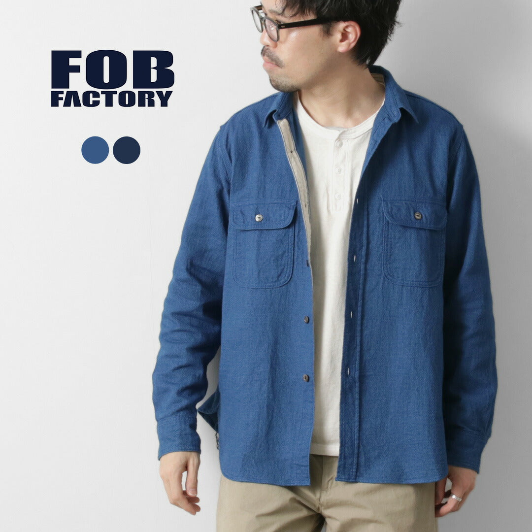 FOB FACTORY / F3507 Indigo Gauze Work Shirt