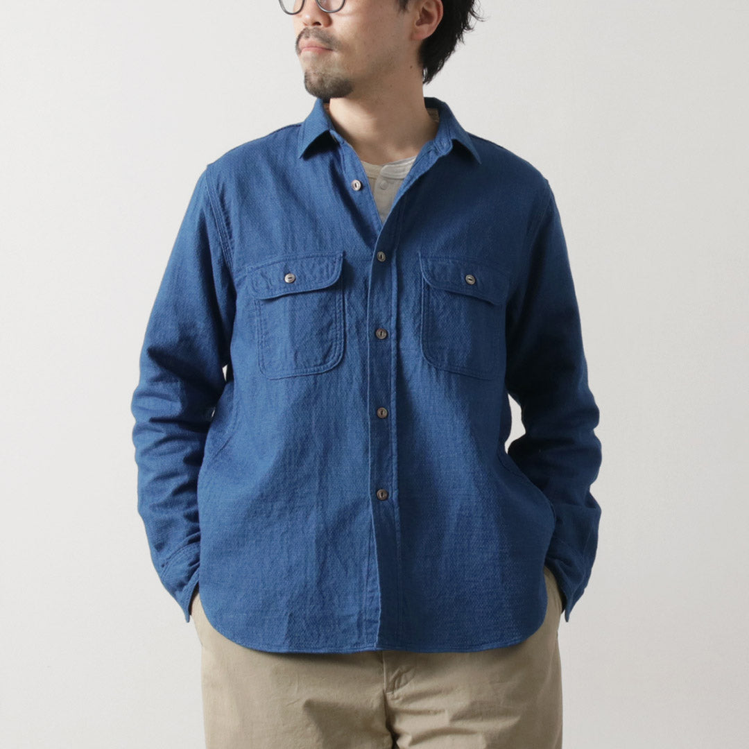 FOB FACTORY / F3507 Indigo Gauze Work Shirt
