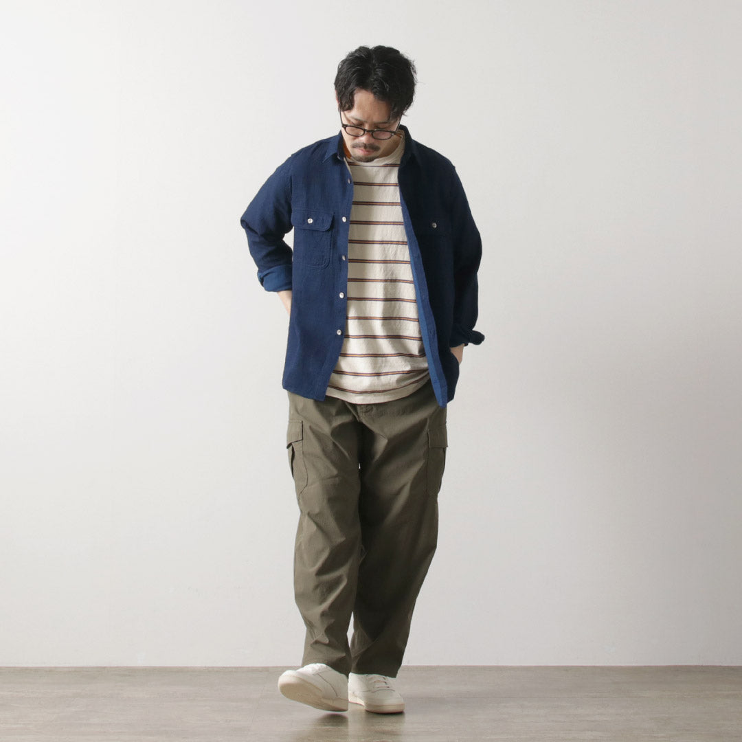 FOB FACTORY / F3507 Indigo Gauze Work Shirt