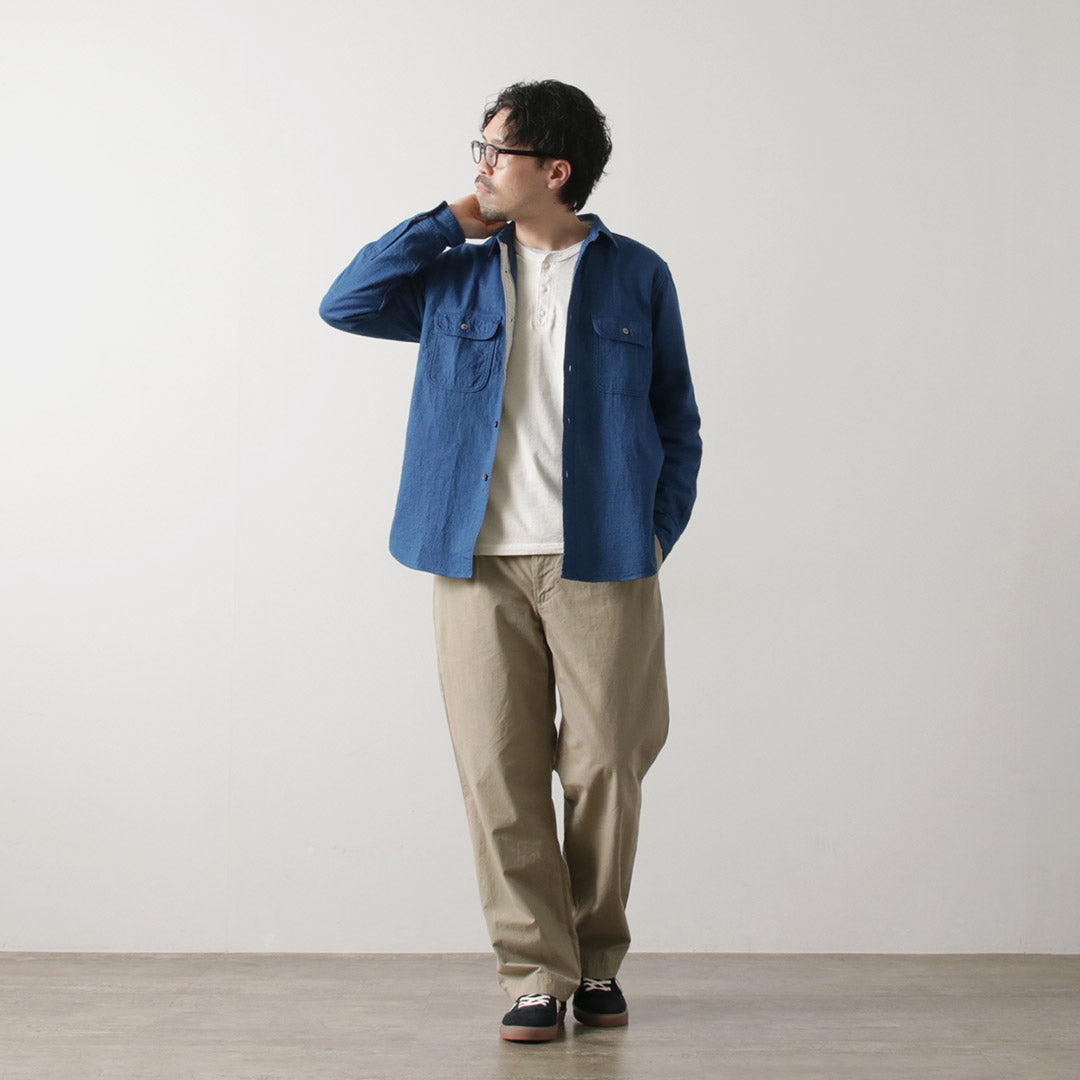 FOB FACTORY / F3507 Indigo Gauze Work Shirt