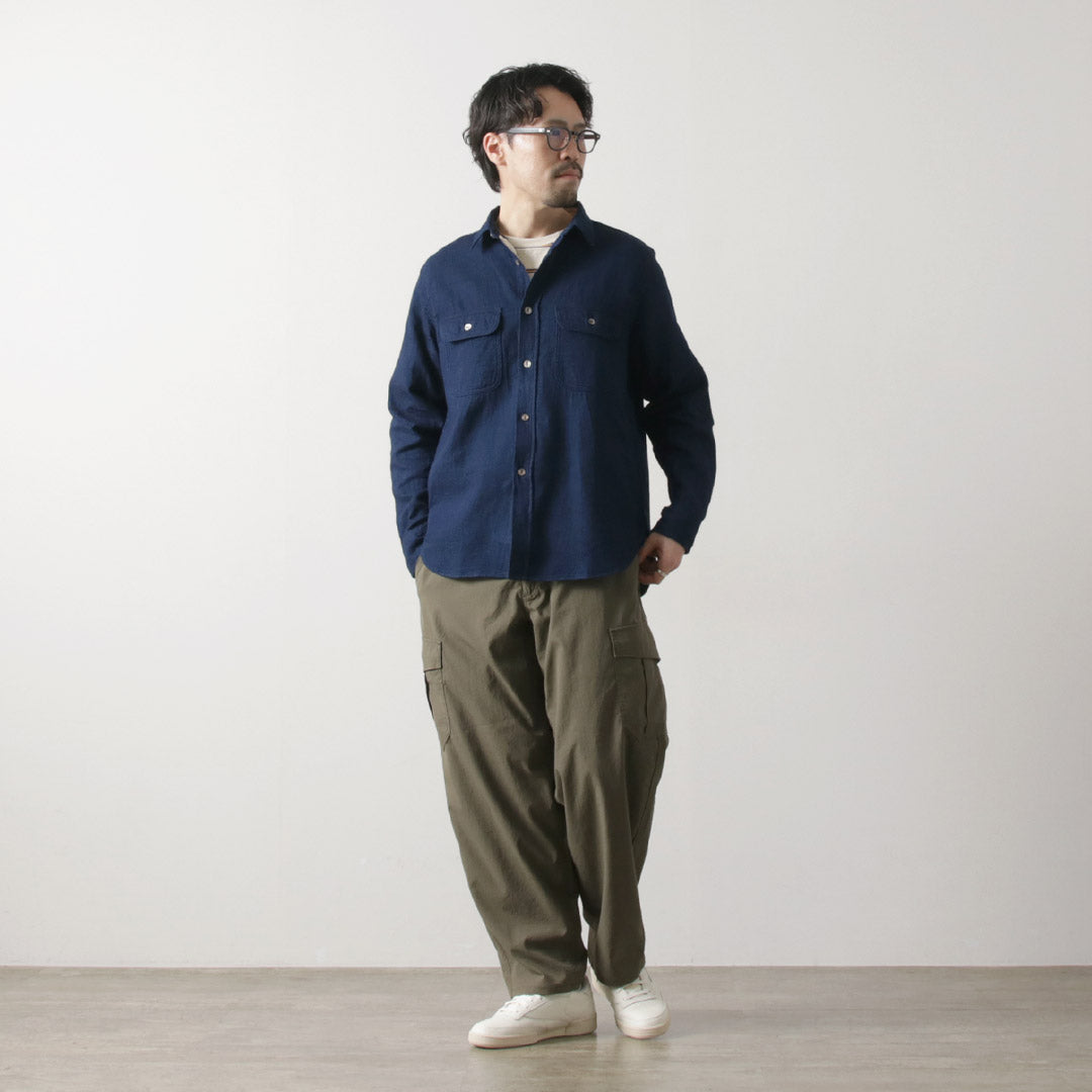 FOB FACTORY / F3507 Indigo Gauze Work Shirt