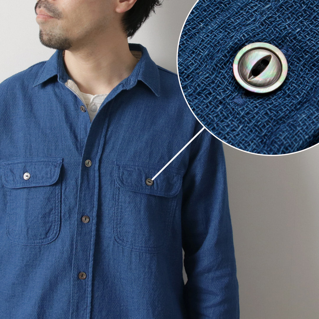 FOB FACTORY / F3507 Indigo Gauze Work Shirt