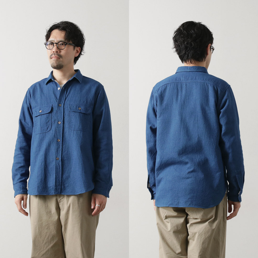 FOB FACTORY / F3507 Indigo Gauze Work Shirt