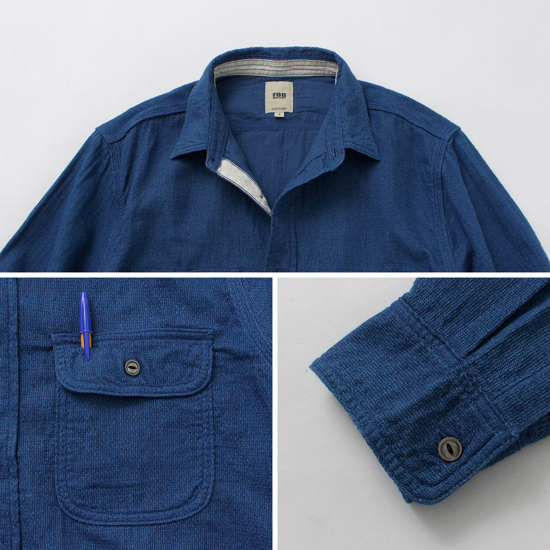 FOB FACTORY / F3507 Indigo Gauze Work Shirt