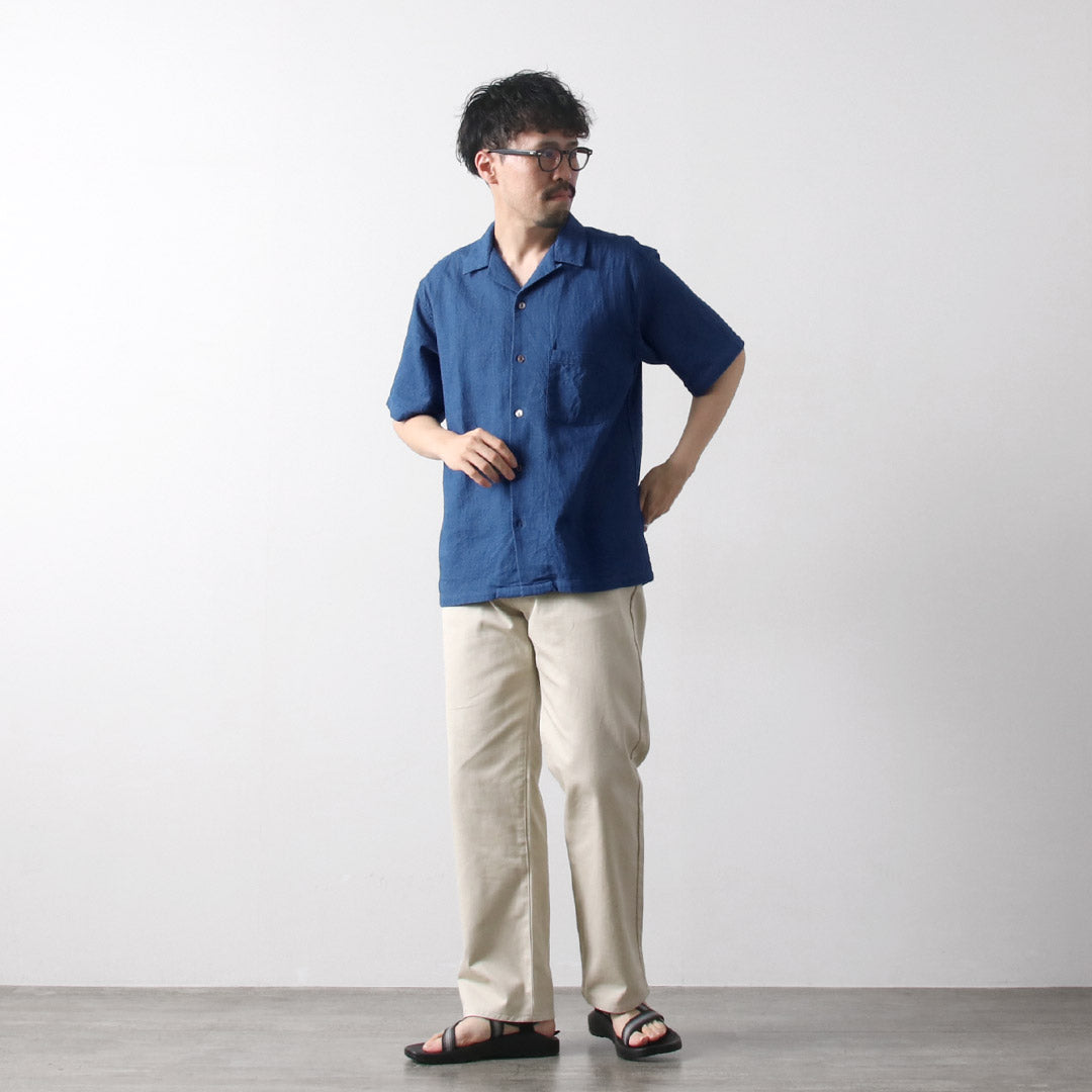 FOB FACTORY / F3508 Indigo Gauze Holiday Shirt