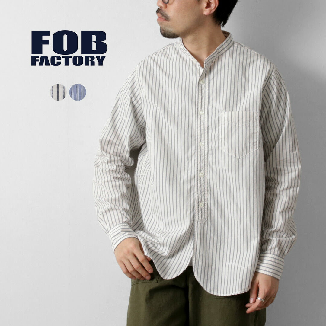 FOB FACTORY / F3509 Band Collar Shirt