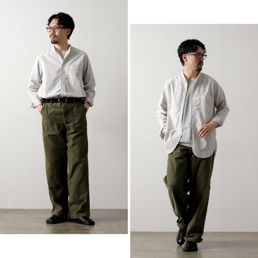 FOB FACTORY / F3509 Band Collar Shirt
