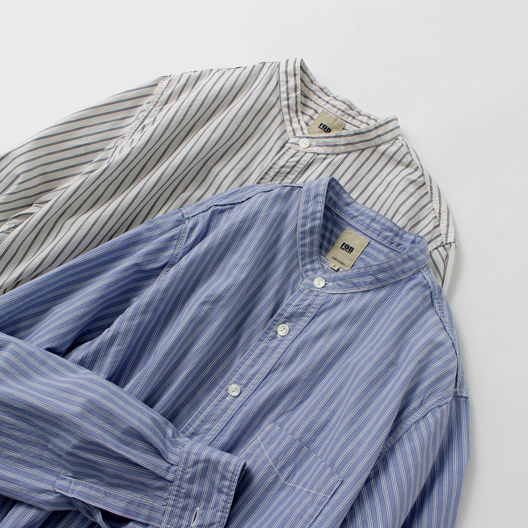 FOB FACTORY / F3509 Band Collar Shirt