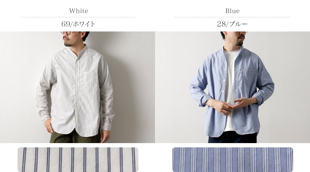 FOB FACTORY / F3509 Band Collar Shirt