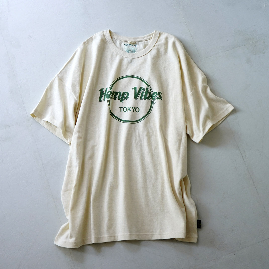 GOHEMP / Hemp Vibes Print Basic Wide T-Shirt