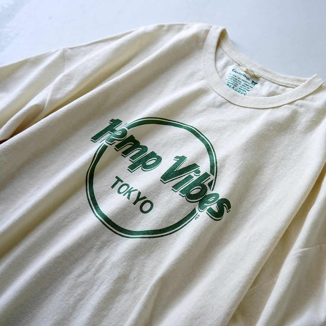 GOHEMP / Hemp Vibes Print Basic Wide T-Shirt