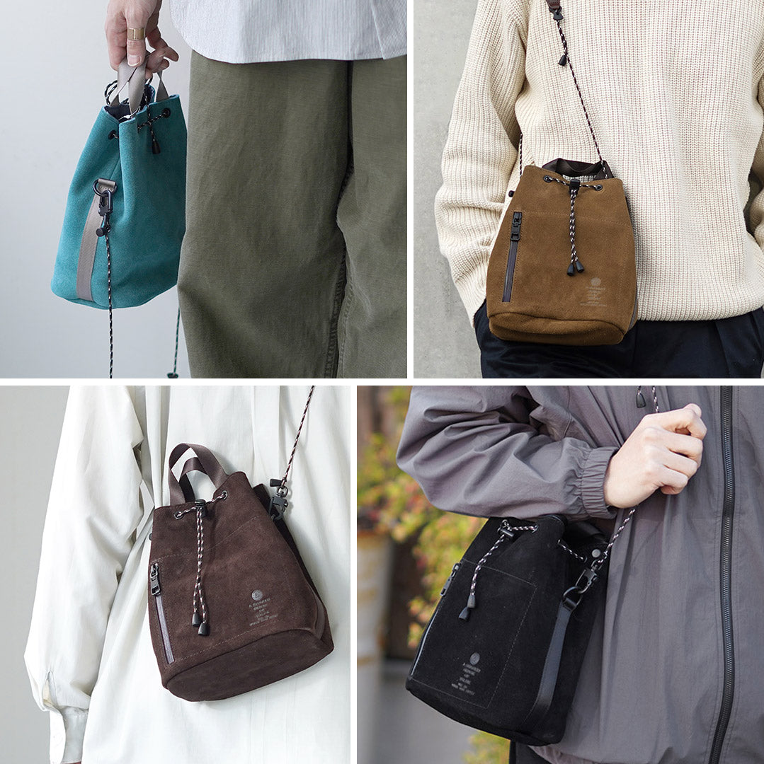 AS2OV / 防水绒面革抽绳包