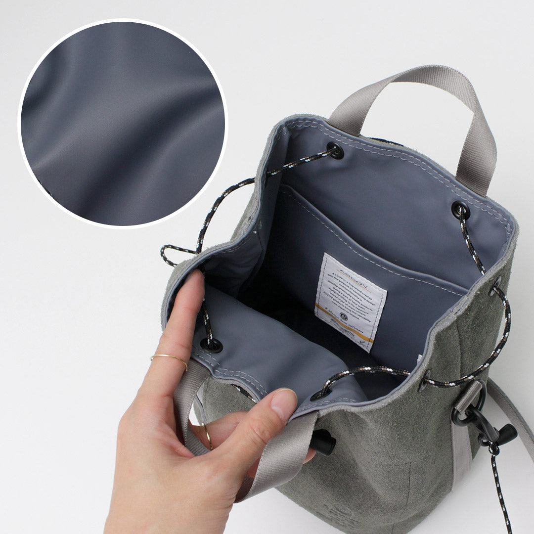 AS2OV / 防水绒面革抽绳包