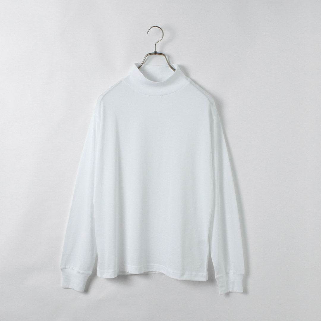 HANDVAERK / 60/2 Mock Neck Long Sleeve T-Shirt
