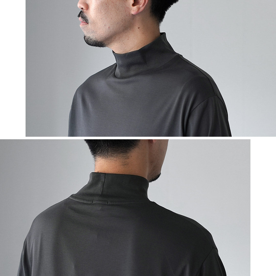 HANDVAERK / 60/2 Mock Neck Long Sleeve T-Shirt