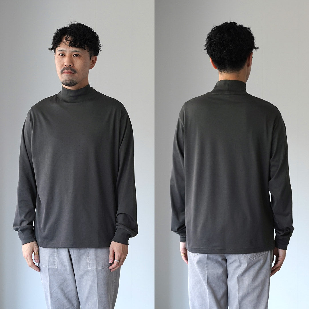 HANDVAERK / 60/2 Mock Neck Long Sleeve T-Shirt