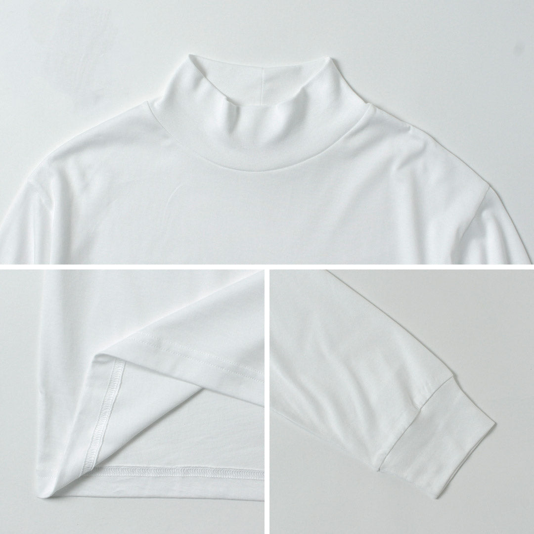 HANDVAERK / 60/2 Mock Neck Long Sleeve T-Shirt