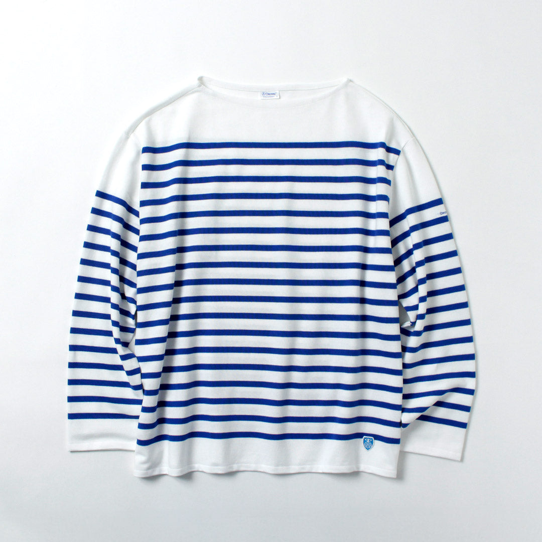 ORCIVAL / Relaxed Fit Boat Neck Long Sleeve Pullover