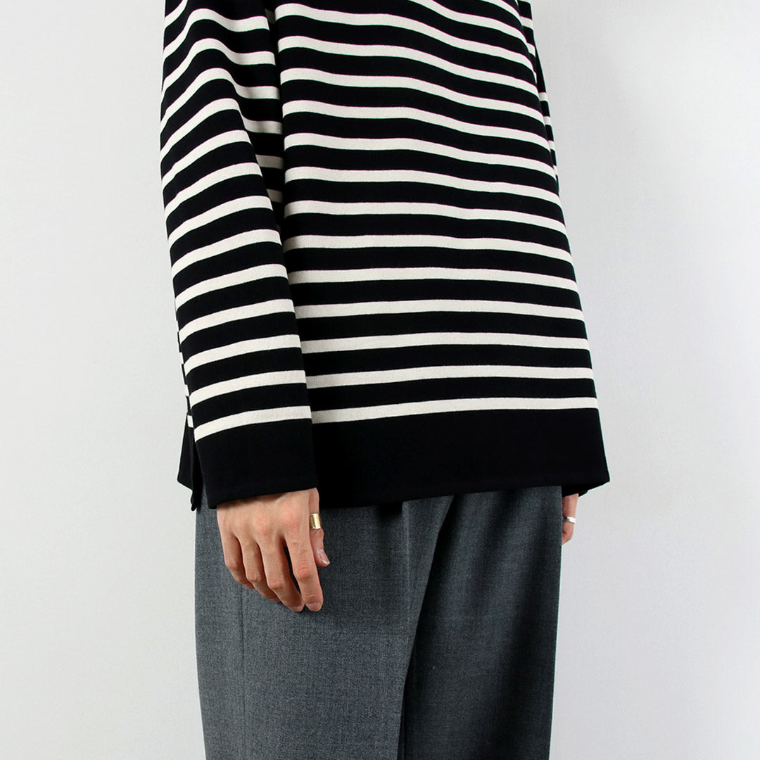 ORCIVAL / Relaxed Fit Boat Neck Long Sleeve Pullover