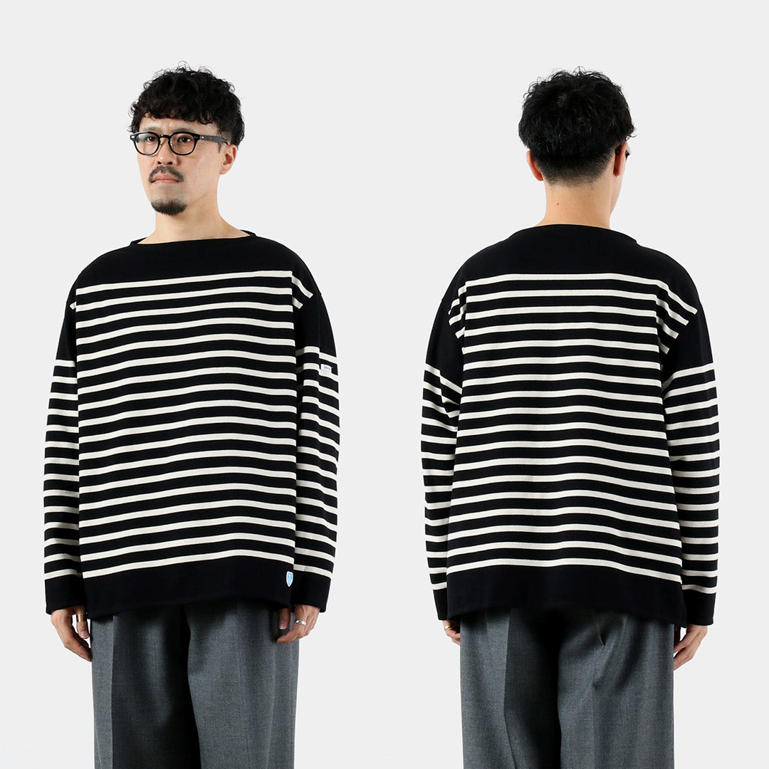 ORCIVAL / Relaxed Fit Boat Neck Long Sleeve Pullover