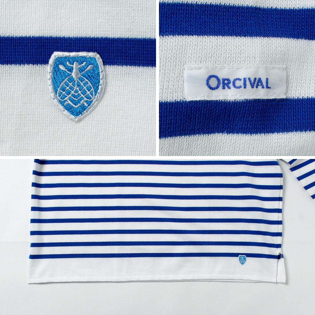ORCIVAL / Relaxed Fit Boat Neck Long Sleeve Pullover