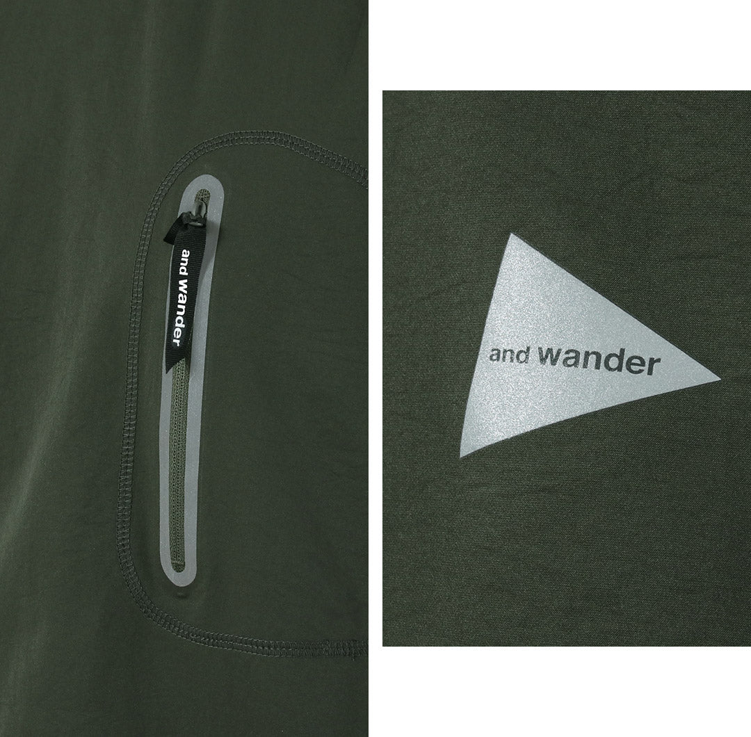 AND WANDER / Hybrid Warm Pocket Long Sleeve T-Shirt