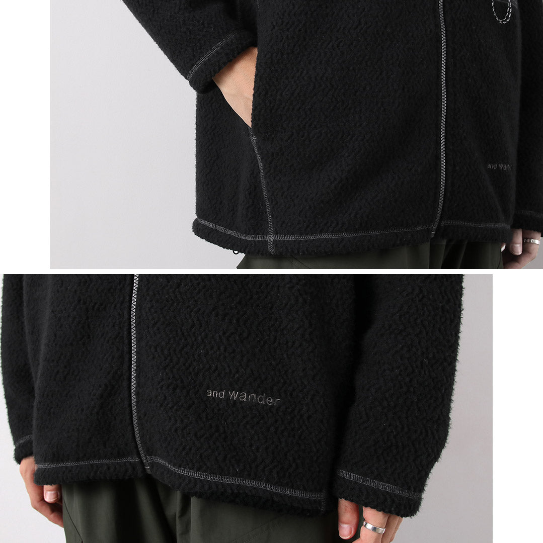 AND WANDER / Re-Wool 提花特技拉鍊