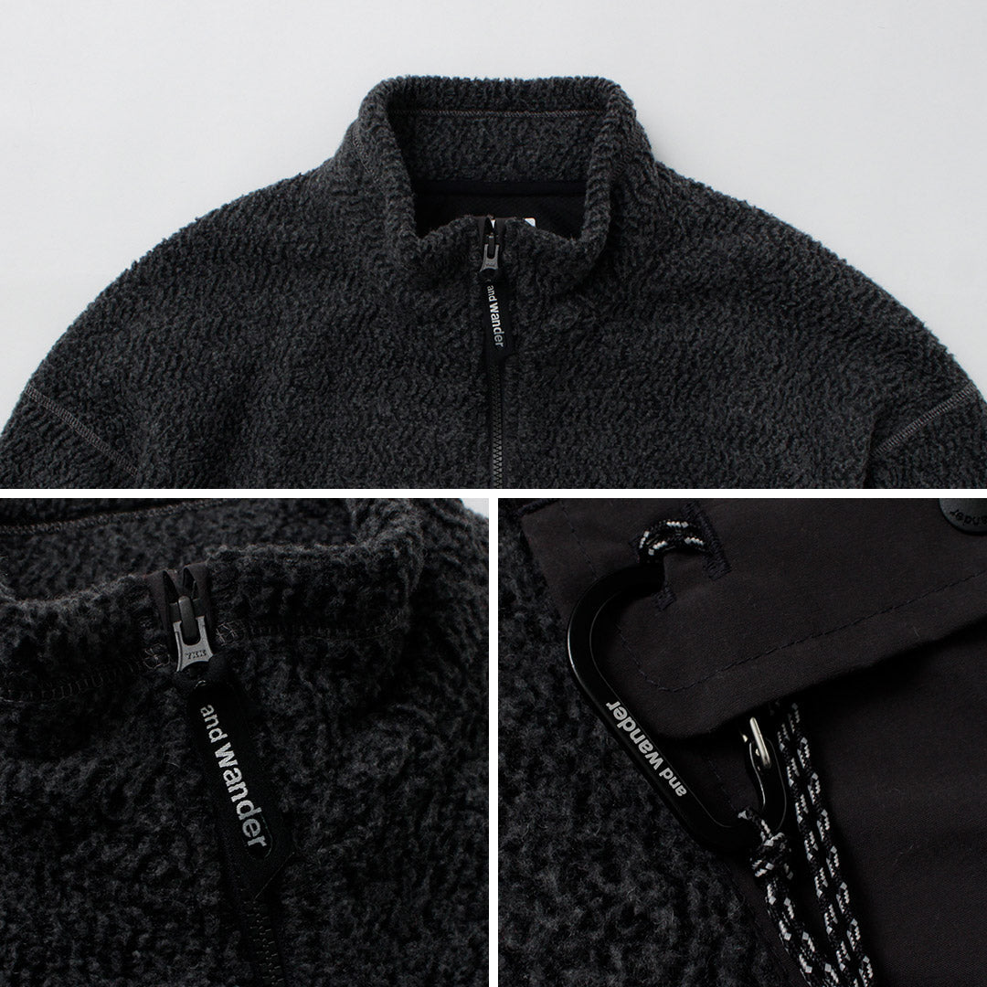 AND WANDER / Re-Wool 提花特技拉鍊