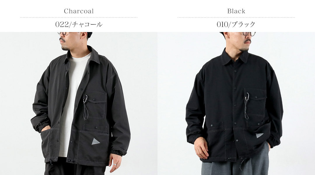 AND WANDER / Crinkle Nylon Shirt Jacket