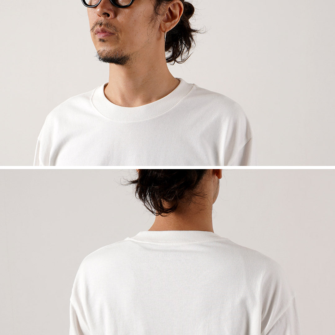 AND WANDER / Heavy Cotton Pocket Long Sleeve T-Shirt