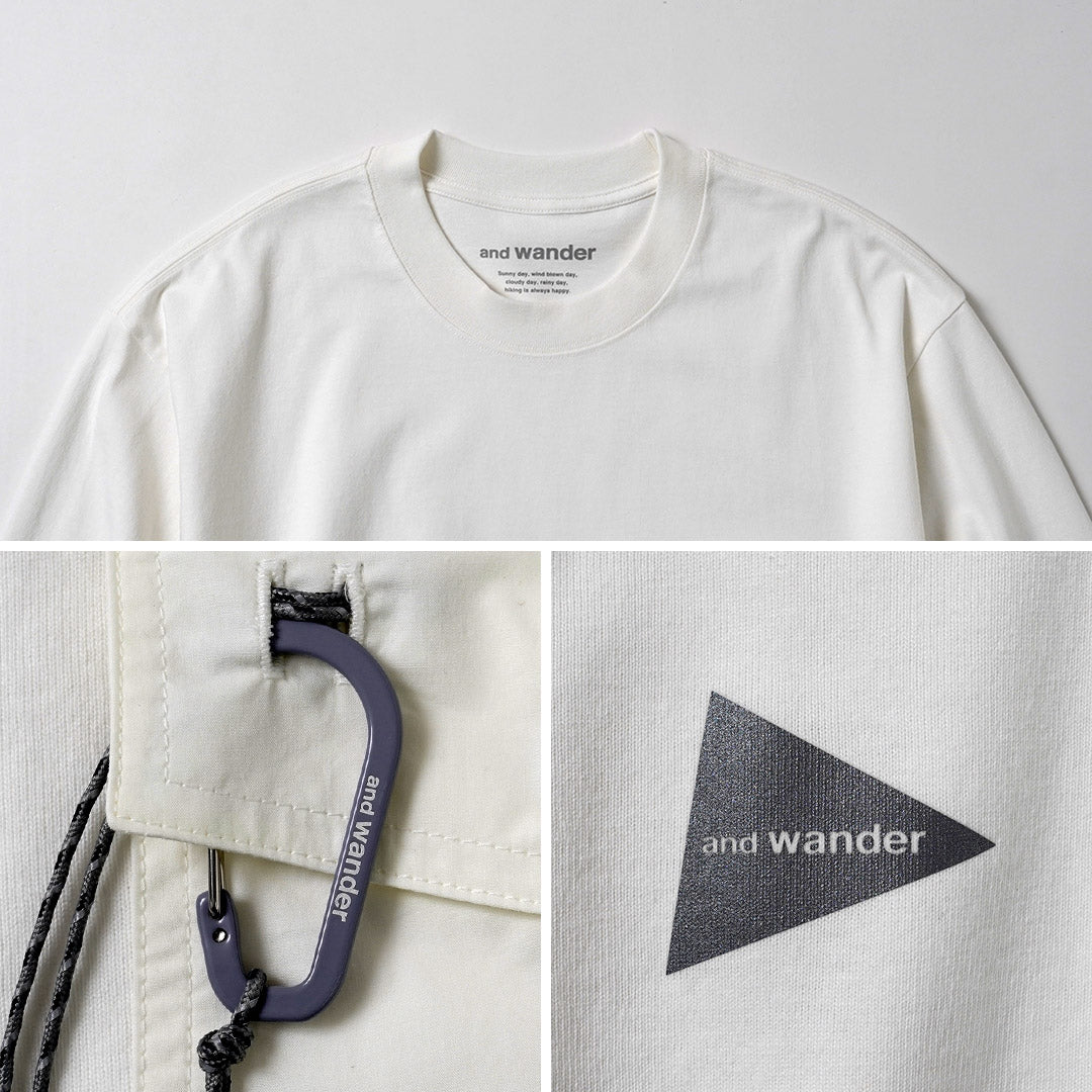 AND WANDER / Heavy Cotton Pocket Long Sleeve T-Shirt