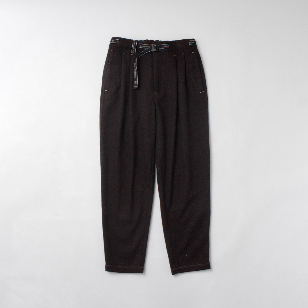 AND WANDER / REWOOL Tweed Tapered Pants
