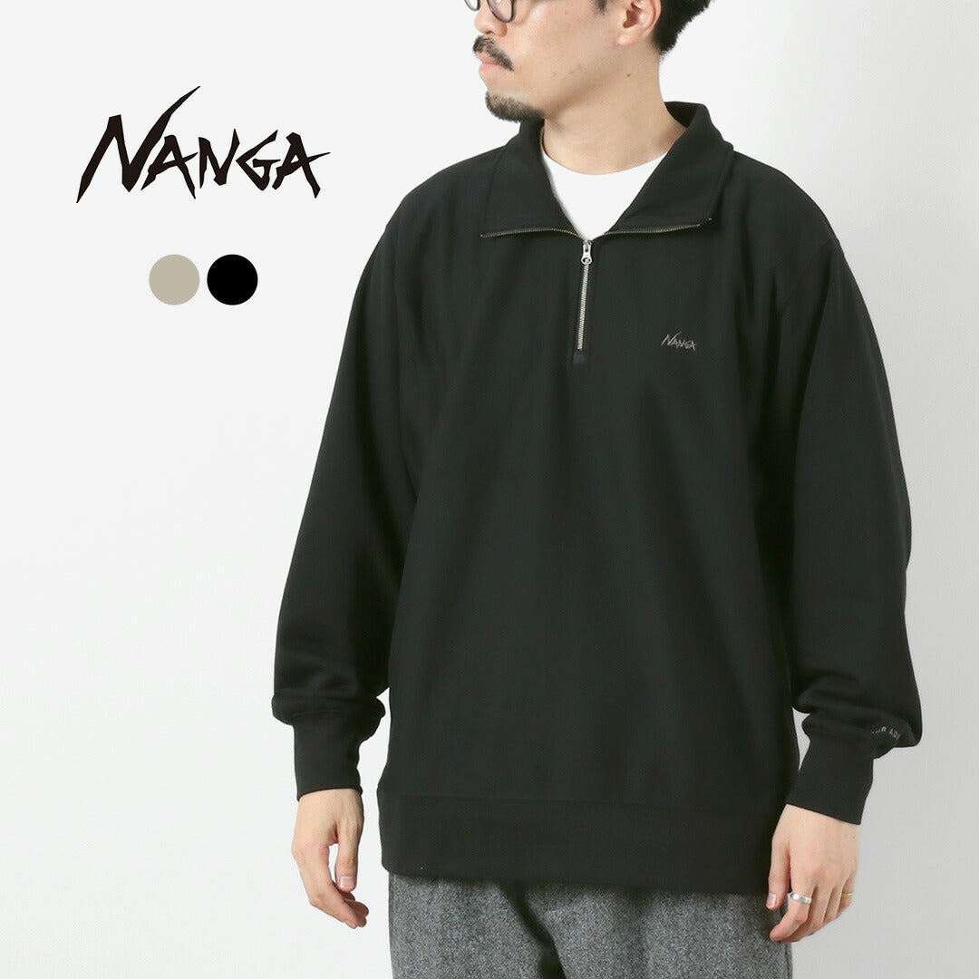 NANGA / Dry Mix Terry Half Zip Sweatshirt
