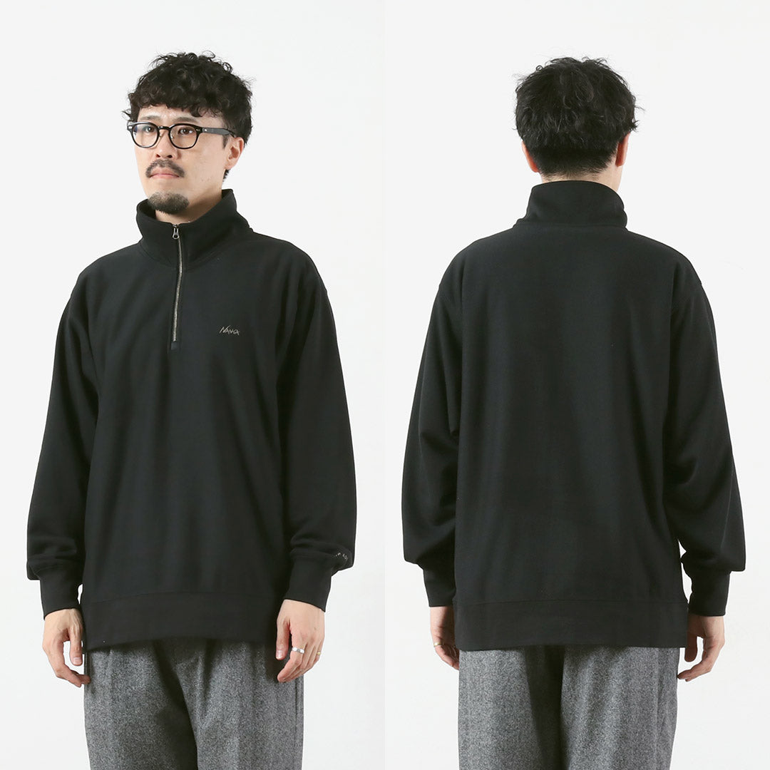 NANGA / Dry Mix Terry Half Zip Sweatshirt