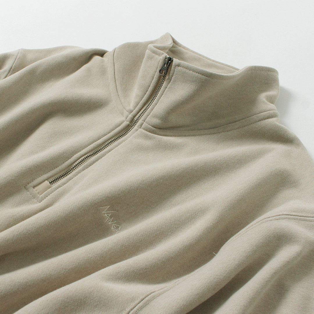 NANGA / Dry Mix Terry Half Zip Sweatshirt