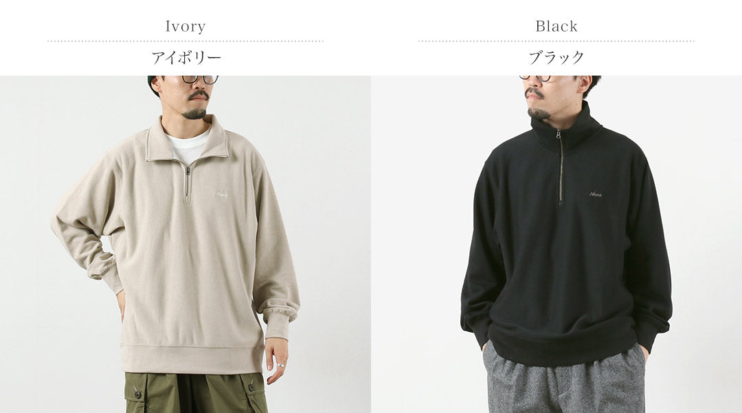 NANGA / Dry Mix Terry Half Zip Sweatshirt