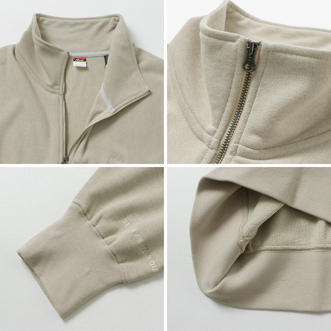 NANGA / Dry Mix Terry Half Zip Sweatshirt