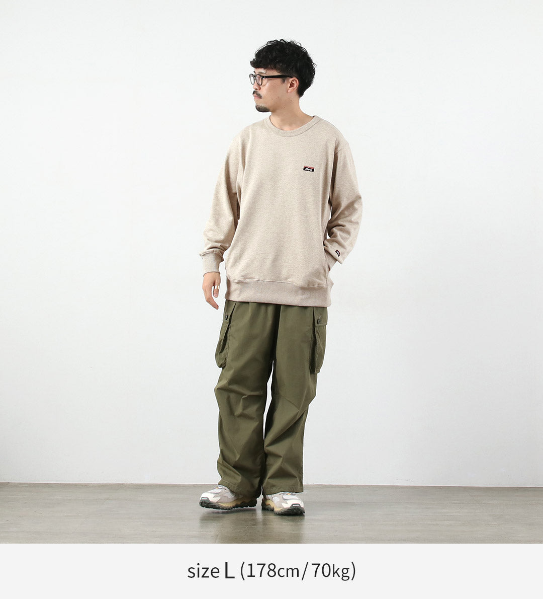 NANGA / Eco Hybrid Mini Box Logo Embroidery Sweatshirt