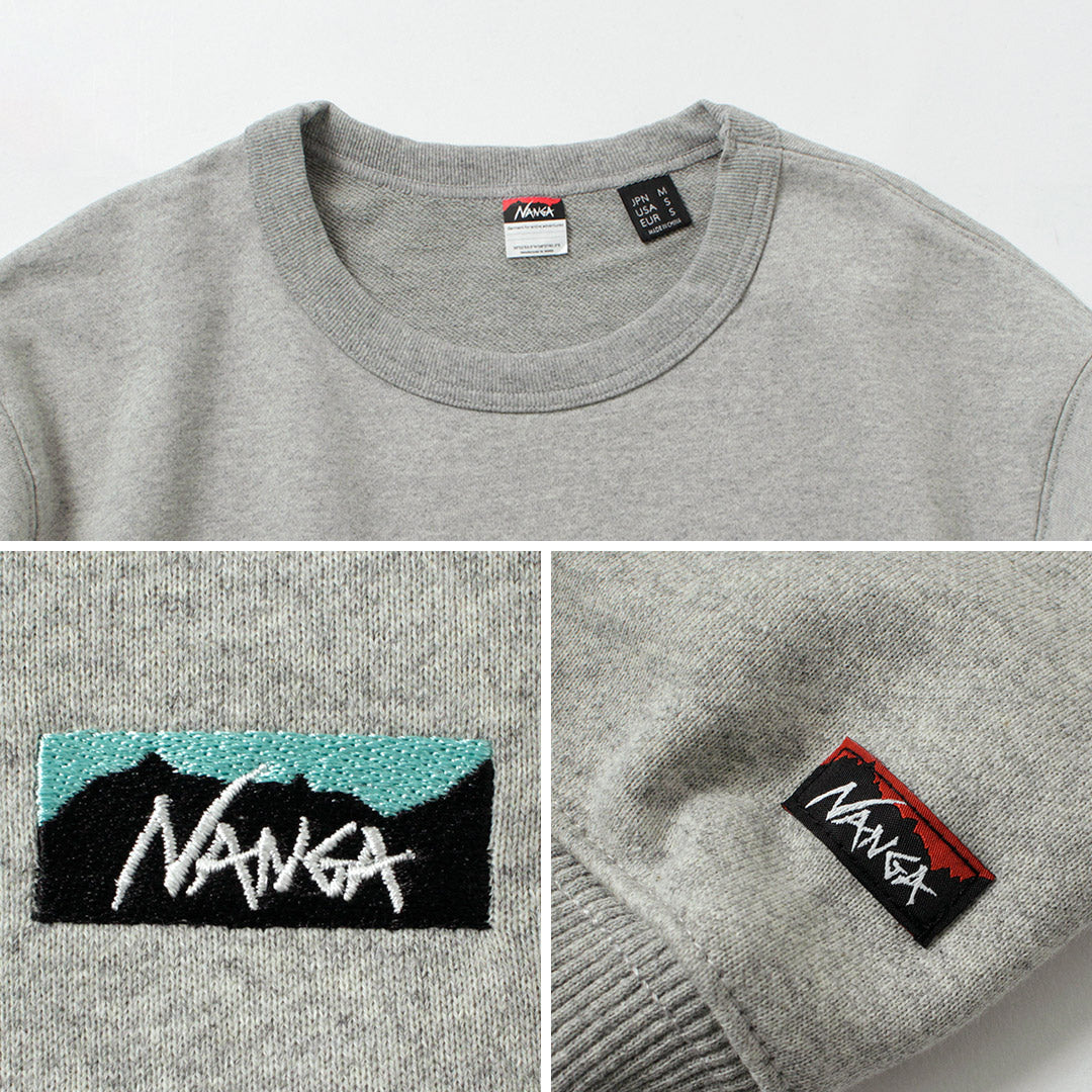 NANGA / Eco Hybrid Mini Box Logo Embroidery Sweatshirt