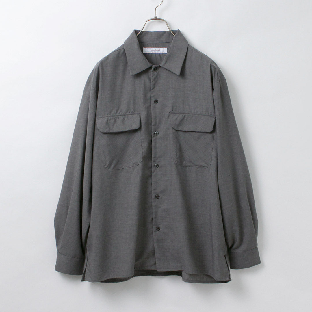 ROCOCO / Tropical Wool Open Collar Shirt