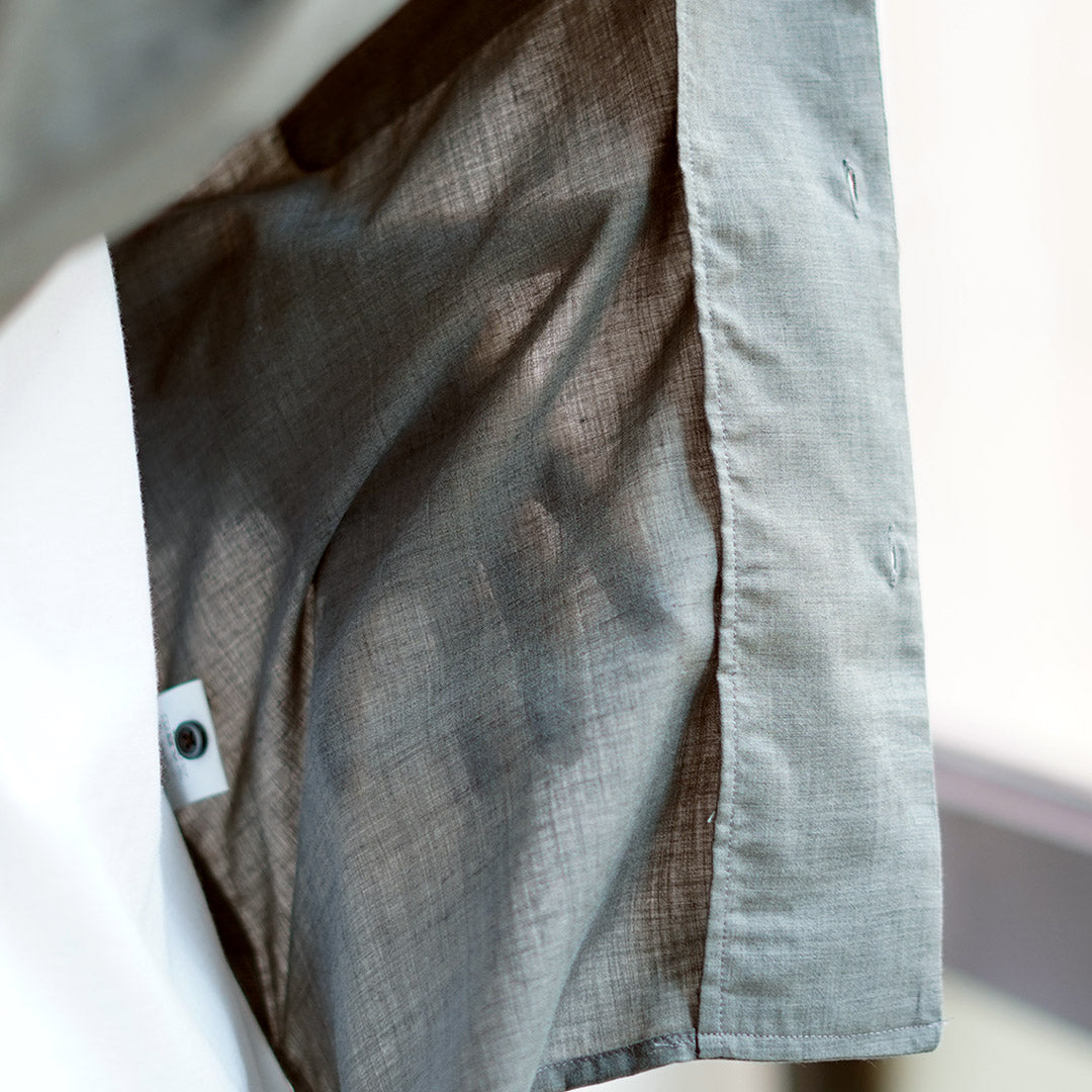 ROCOCO / Tropical Wool Open Collar Shirt