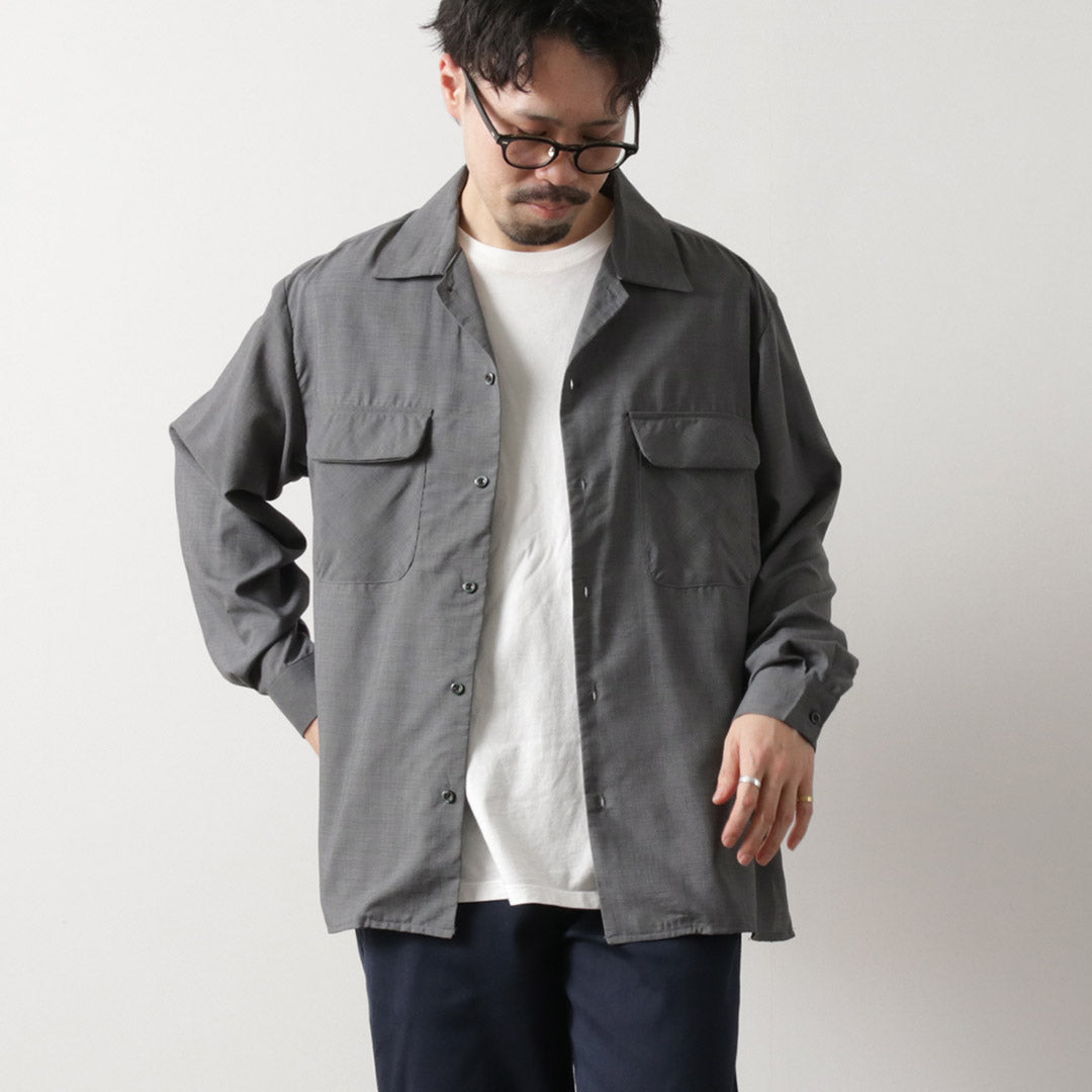 ROCOCO / Tropical Wool Open Collar Shirt