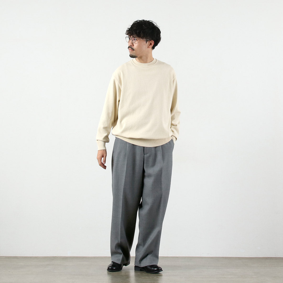 TRADITIONAL WEATHERWEAR / Union Slacks 102L Dry Wool Twill Tucked Semi-Wide Pants