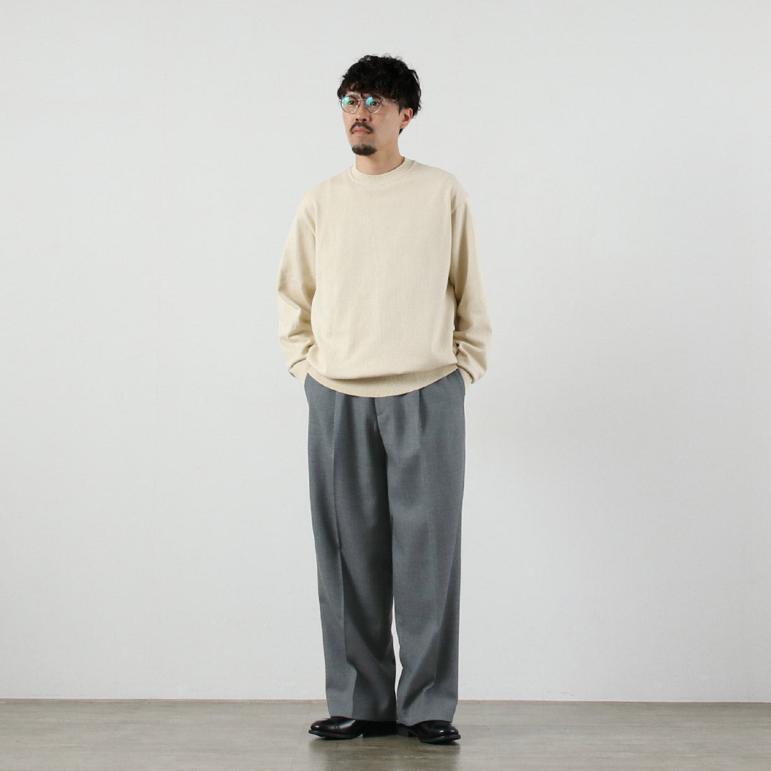 TRADITIONAL WEATHERWEAR / Union Slacks 102L Dry Wool Twill Tucked Semi-Wide Pants