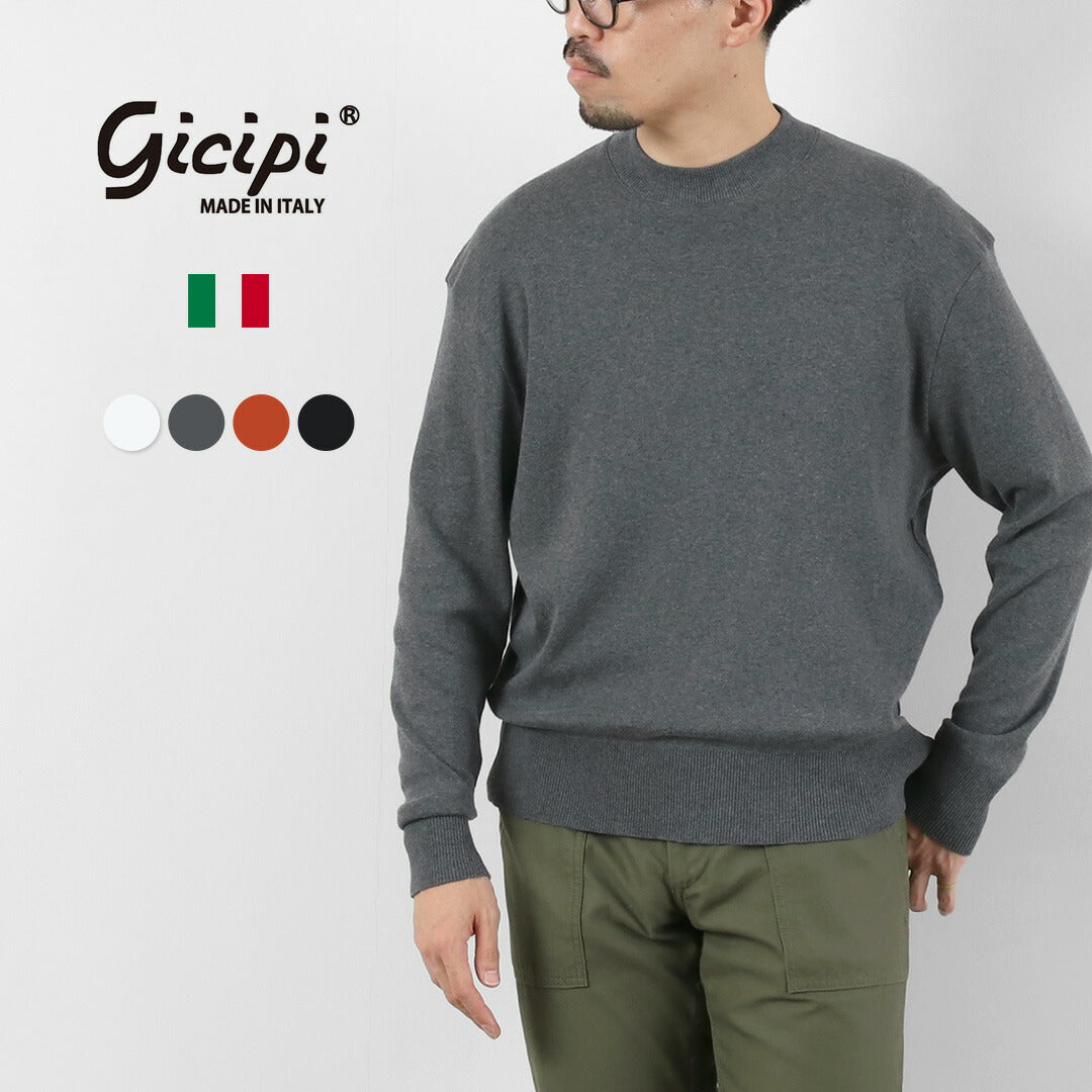 GICIPI / GIAGUARO Half Mock Neck Relaxed Fit Knit Sewn