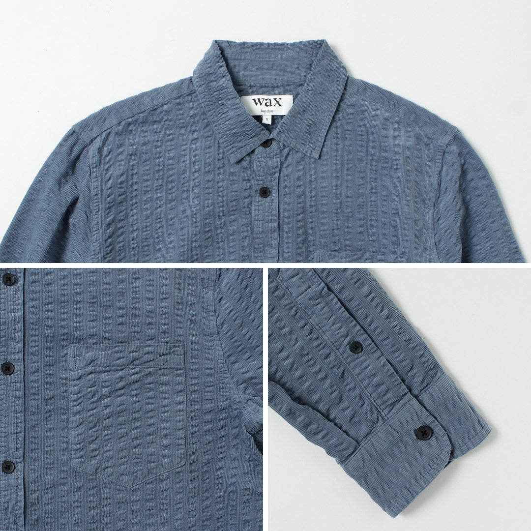 WAX LONDON / 泡泡纱灯芯绒雪莉衬衫