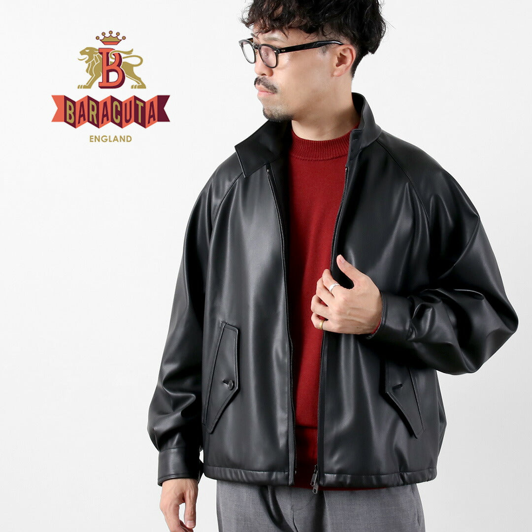 BARACUTA / G4 Box Jacket Faux Leather