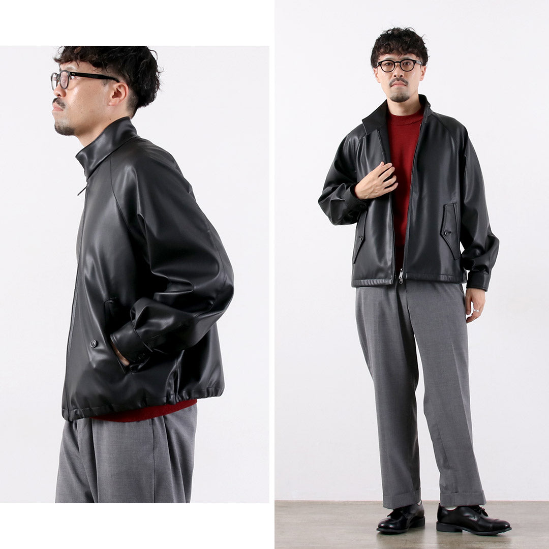 BARACUTA / G4 Box Jacket Faux Leather