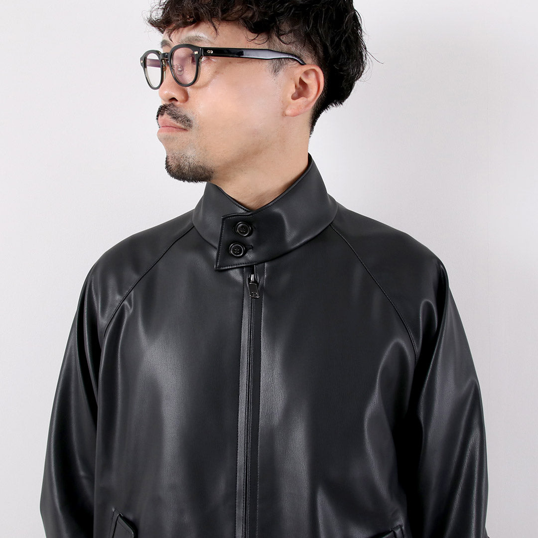 BARACUTA / G4 Box Jacket Faux Leather